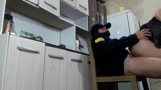 Married Blonde Pounds Bareback with Doorman in Intense Fucking