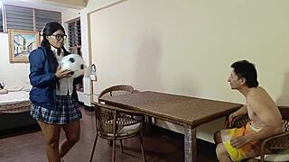 i want you to teach me soccer daddy in this real homemade session with an old man touching and exploring