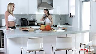 Horny Stepdaughter Fucks Stepmom and Boyfriend in Taboo Scene