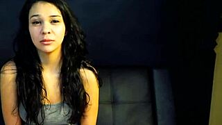 Why is cute brunette sabrina masturbating then blowing cock for that juicy facial jizz