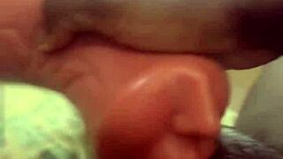 hey, this muscular college guy with huge thick black dick creams a throat toy in dorm