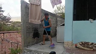 Ugly Old Man Fucks Beautiful Busty Woman With Big Ass And Natural Tits Outdoors