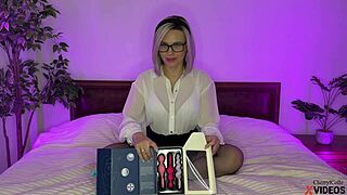 My Blocked YT Video Shows Set Of Anal Plugs With Curvy Mature Teacher In Lingerie And Glasses