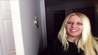 I love how this blonde Riley Evans takes hardcore sex in the shower with deepthroat and cumshot