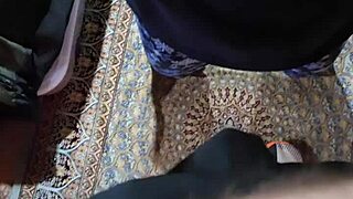 wife gets quick blowjob and intense fucking with huge creampie in shaved wet pussy