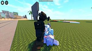 i got banged hard in this whoreblox game gangbang creampie moment