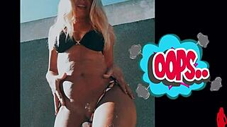 Oh man, it's such a hot afternoon... I'm feelin' so horny out here in my bikini, dancin' around the garden with my clit tinglin'.