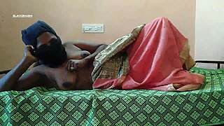 Indian aunt's thirsty smooth pussy fingered and fucked hard