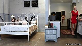 Subtle Brunette Teel Lesbian Anal Fists Stepmom In Bondage