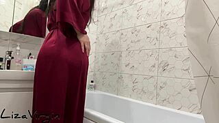 Excitement builds in the bathroom with that solo shower tease 😍