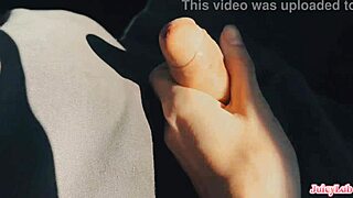 Stepsis boldly jerks cock during intense drive session with close-up action