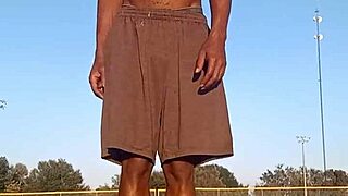 Taste The Air With Athletic Black Brunette In Dorm Workout