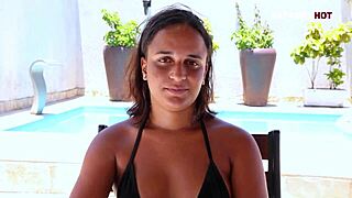 I remember interviewing that hot teen Maya Pimentinha. She bent over for doggystyle anal pov riding on my big cock.