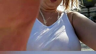 Blonde Mature Milf Shows Big Natural Tits And Pussy Lips In Solo African Amateur Scene