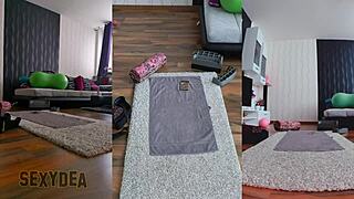 dive into my sensual naked workout with triple cam views