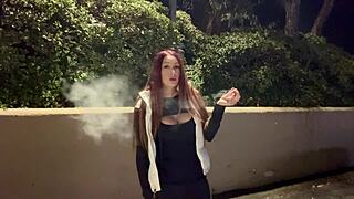i love my italian big tits milf artemisia love during her late night smoke sesh with long hair fetish