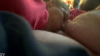 Oh wow, this slutty blonde cougar fucktoy drains that massive cock dry with her blowjob skills! Can you handle her wild cumshot action?