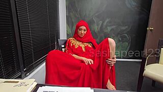 breeding sasha pearl with big tits creampie in tight hairy pussy. arab milf moans during pov doggystyle riding spanking.