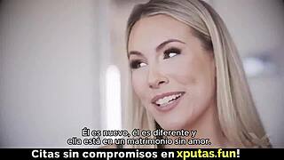 two beauties enjoy threesome sex with spanish sub