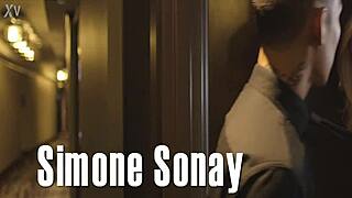 Hey this cougar simone sonay chases young cock next door for blonde blowjob and cowgirl ride. She licks pussy in missionary with orgasm.