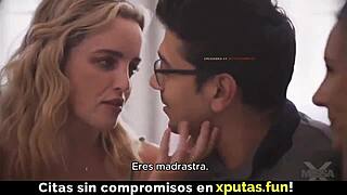 two beauties enjoy threesome sex with spanish sub