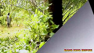 Hey, wanna see this outdoor village hardcore sex under a bamboo tree? I'm pounding that bbw milf queen doggystyle with deepthroat and creampie in her big ass!