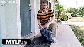 Subtle Allure as Bimbo Blonde Elisa Teaches Young 18+ Nerd Neighbor Sex Ways