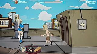 In this parody game fuckerman explores wild campus adventures with bbw milf