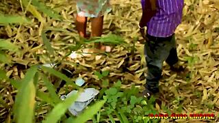 Hey, wanna see this outdoor village hardcore sex under a bamboo tree? I'm pounding that bbw milf queen doggystyle with deepthroat and creampie in her big ass!