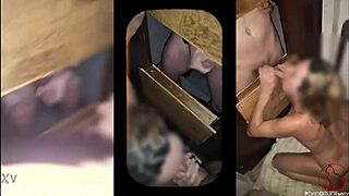 Strangers Get Sucked and Fucked Intensely at Gloryhole in Vintage Scene with Cum Covered Facial and Cuckold Action