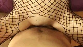 Bold Sexy beautiful 40 year wife in stockings poses for camera.