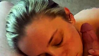 best blowjob from submissive wife cumslut swallowing cum and facial