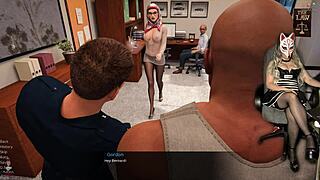 Whoa, check out this Arab milf in prison guard costume playing without panties in the office