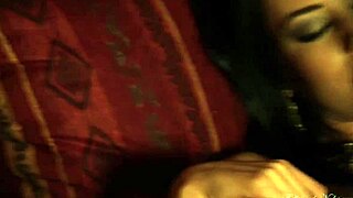 This indian woman looks so lovely dancing naked in bed with her exotic boobs out 😍