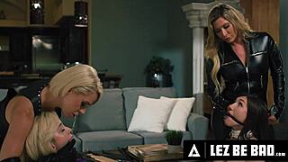 why don't you petite lexi lore and maya woulfe submit to domination by milfs ariel x and helena locke in parts 1 and 2?