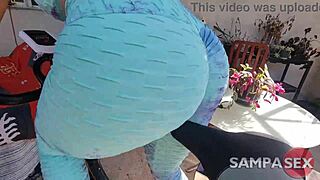 Big-Butted Morena Gets Horny on Spinning Bike for Anal Creampie