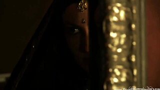 This indian woman looks so lovely dancing naked in bed with her exotic boobs out 😍