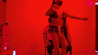 A scruffy man invites us to his balcony for an exclusive catwalk with sexy dance in erotic lingerie