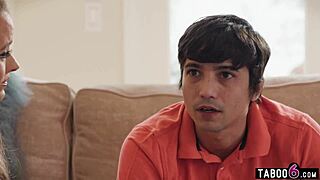 Can this mature big boobs milf stepmom really get her stepson's help to pay those bills?