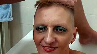 i love how german milf sandra gets that hot cumshot right on her face