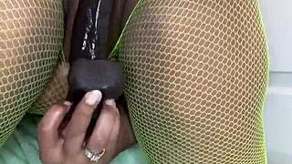 Oh man, watch this 59 year old mature shoving thick chocolate dildo deep for nasty orgasm