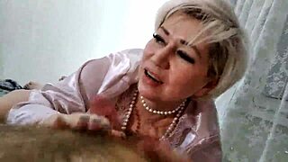 Oh Wow! Blonde Milf AimeeParadise Sucks Dick Deepthroat In Lingerie With Dirty Talk And Ball Licking Action!