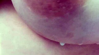 this italian milf is releasing warm milk from her full hard breast