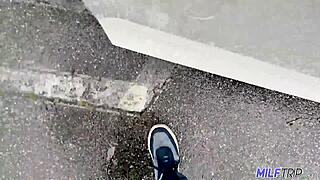 Big Tit Blonde Milf Picked Up for Deepthroat Cumshot Sex on Cock