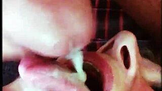 milf feels thrill swallowing hot load with cumshot