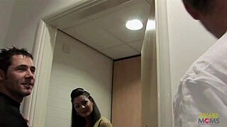 busty milf sluts suck and ride cocks in steamy bathroom group fuck with cumshots everywhere