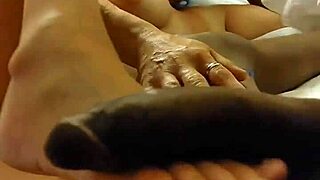cheating chubby blonde milf gives footjob and blowjob in hotel bathroom with drblackjohnsonxxx