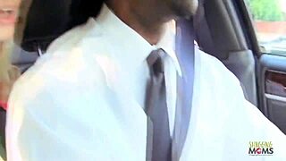 DRIVER BOLDLY DRILLS SKINNY MILF WITH HUGE BBC IN ROUGH INTERRACIAL FUCK BEFORE FAMILY COMES HOME