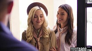 Girl scout teen joins anal threesome with milf leader and big cock stud