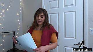 Alex Legend Gets Lucky with Russian Tutor Fallon West, Delivering Deep Creampie in Her Hairy Pussy